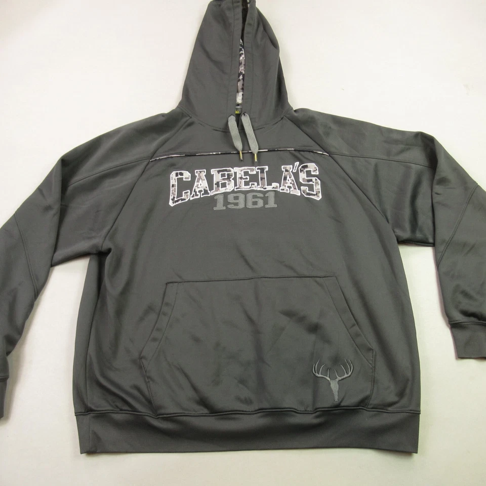 Cabelas Sudadera con Capucha Para Hombre XL Negra Manga Larga Pullover con Capucha Bolsillos para Aire Libre Foto 1 de 4