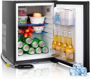 Smad 12V 36QT Refrigerator Freightliner Cascadia Semi Truck Mini Compact Fridge - Picture 1 of 8