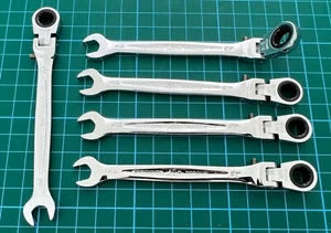 1x mac tools 5/16" precision torque locking flex head ratchet spanner (2241) - Picture 1 of 7