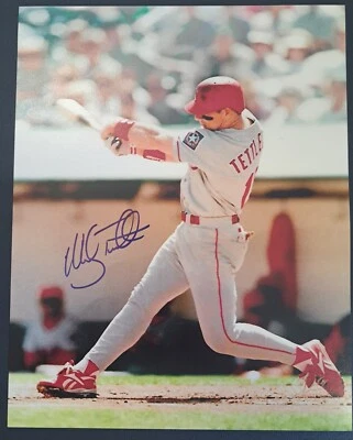 Foto autógrafa firmada por Mickey Tettleton Texas Rangers 8x10 Foto 1 de 2