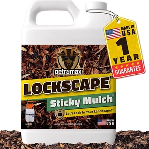Lockdown Sticky Mulch Glue for Landscaping (64 Ounce) - Lasts Up to 2 Years, Non - Picture 1 of 9