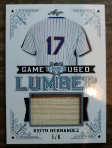 2021 LEAF LUMBER KINGS KEITH HERNANDEZ GAME-USED BAT RELIC #'d 5/6 METS - Picture 1 of 3