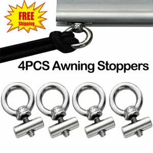 4x AWNING RAIL STOPPERS Caravan Motorhome Campervan STAINLESS STEEL multipurpose - Bild 1 von 6