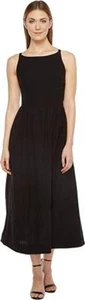 RACHEL PALLY Greysun Black Linen Cotton Sleeveless Tank Midi Skater Dress M/6/8 - Picture 1 of 1