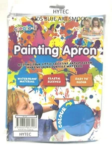 2 X BLUE KIDS ART & CRAFT SMOCKS, APRON,WATERPROOF LONG SLEAVE,BUDGET FRIENDLY - Picture 1 of 6
