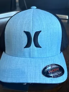 Hurley Large Hat Cap Blue Icon Textures Hat MSRP $30 - Picture 1 of 4