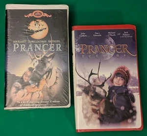 Prancer (1989) & Prancer Returns (2001) VHS Tapes - Christmas Holiday Abe Vigoda - Picture 1 of 15