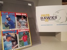 1986 Topps Baseball Box Bottom - Bell, Wade Boggs, Geroge Brett, Vince Coleman