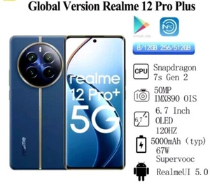 Realme 12 Pro Plus 5G 12GB | 512GB Global Version! Submarine Blue New! Sealed!🚚 - Afbeelding 1 van 1
