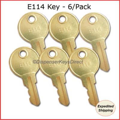 ASI, GEORGIA PACIFIC, KIMBERLY CLARK, JOFEL ASI, E114 Dispenser Key - (6/pk.) for Paper Towel, Toilet Tissue Dispensers