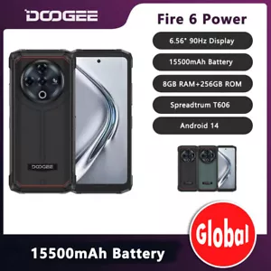 DOOGEE Fire 6 Power 4G Rugged Smartphone 6.56 Inch 90Hz 15500mAh 50MP Camera NFC - Picture 1 of 13