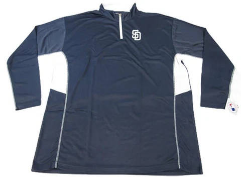 New San Diego Padres Mens Sizes 2XL-3XL-5XL-6XL-Tall Polyester 1/4 Zip Shirt Cover