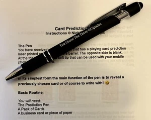 Magic Prediction Ball Point Pen Magic Trick - Three Of Spades - Picture 1 of 6