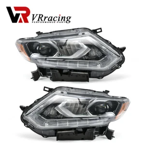 Faros proyectores LED para Nissan Rogue 2014 2015 2016 lado izquierdo+derecho negro - Imagen 1 de 16