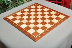 Mahagoni & Ahorn Holz Turnier Schachbrett - 1,75" mit Notation - Bild 1 von 1