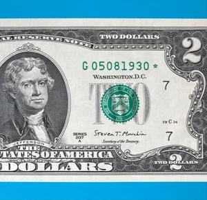 May 8, 1930 / 5 August 1930 (G 05081930 *) BIRTHDAY Note $2 Two Dollar Bill *UNC - Picture 1 of 4
