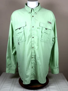 Columbia PFG Omni Shade Camicia da Pesca Uomo 2XL Verde Manica Lunga - Foto 1 di 7
