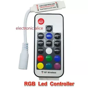 1pcs DC5-24V Mini 17 key RF Wireless Remote Control 3528 5050 RGB LED Strip - Picture 1 of 4