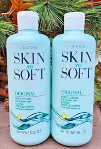 2Pcs NEW~SKIN SO SOFT~Original Scent Body Lotion~11.8oz Each SEALED~SHIP FREE! - Picture 1 of 2