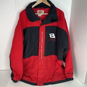 Vintage Dale Earnhardt Jr Winter Coat XL, Red, Budweiser Long, Winners Circle #8 - Picture 1 of 7