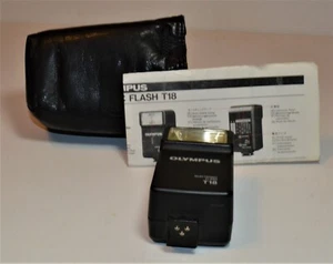 Estuche original y manual del sistema de flash electrónico Olympus T18 OM. Probado, funciona - Imagen 1 de 2
