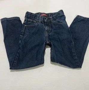 Arizona Boys Straight Leg Blue Denim Jeans Size 7 - Picture 1 of 7