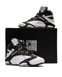 Mens Reebok Shaq Attaq MVP The Pump Basketball Shoes Black White Gold 100032830 - Picture 1 of 24