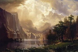 Among the Sierra Nevada, Kalifornien von Albert Bierstadt Western Giclée Kunstdruck - Bild 1 von 4