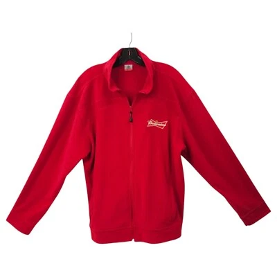 Budweiser Fleece Jacket Mens XL Embroidered Logo Full Zip Colorado Clothing - Image 1 of 4