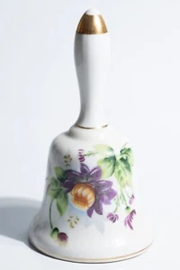 Vintage Acme China Dinner Bell Purple Violets - Picture 1 of 6