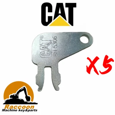 5 Master Battery Disconnect Keys Heavy Equipment 8H-5306 For Caterpillar CAT - Image 1 of 2