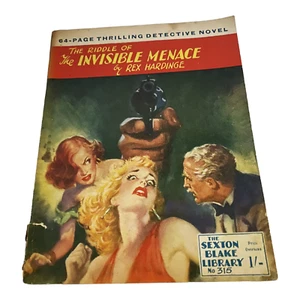The Riddle of the Invisible Menace by Rex Hardinge. Sexton Blake Library no 315 - Picture 1 of 6