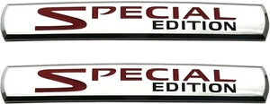 2Pcs Special Edition Car Emblems 3D Badge Fit Universal Car Truck SUV Chrome Red - Picture 1 of 6