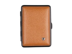 Estuche Zigtt v.H. Cuero suave coñac granulado, marco negro, con banda elástica - Imagen 1 de 1