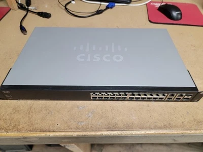 Cisco SF300-24PP 24-Port 10/100 PoE+ Managed Switch - Image 1 of 3