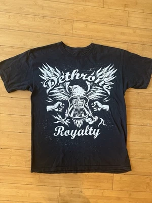 Dethrone Royalty Men's Short Sleeve T-Shirt Size Large Black Graphic Print - Image 1 of 4