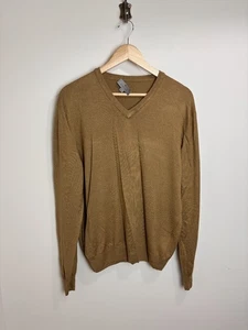 Canali Seide Kaschmir Strickpullover Herren Gr. 52 Braun V-Ausschnitt Minimal Strick - Bild 1 von 7