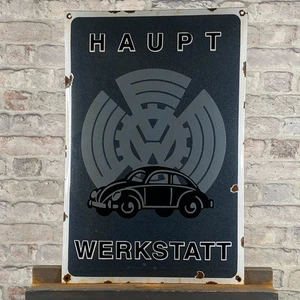 Volkswagen Emailschild 23,6x15,7" (60x40cm) schöne Industrie Retro Garage Beschilderung - Bild 1 von 17