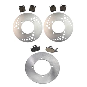 Rotores de freno delanteros y traseros y pastillas semimetálicas para Yamaha Kodiak 400 2005-2006 - Imagen 1 de 1