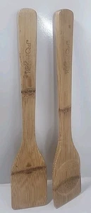 Lote de 2 espátulas y cuchara espátula de madera de bambú para chef mimado, 12" - Imagen 1 de 7