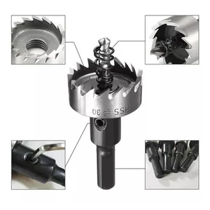 2-13 Pieces High Speed Steel HSS Drill Bits Hole Saw Set Plated Saw - Picture 1 of 9