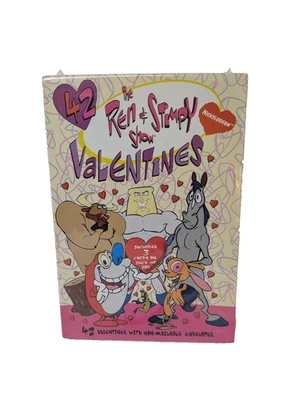Tarjetas de San Valentín Nickelodeon Ren & Stimpy Show 1995 de colección cantidad 42 Y2K años 90 Foto 1 de 3
