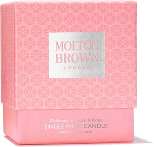 Molton Brown Delicious Rhubarb and Rose Eindochtkerze, 180g Weihnachtsgeschenk - Bild 1 von 3