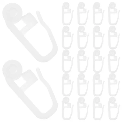  50 Pcs Coulissant Crochet De Rideau Glisseurs Rails Pour Rideaux - Photo 1/4