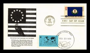 DR JIM STAMPS US COVER KENTUCKY STATE FLAG NASA LOCAL POST FDC COMBO DUAL CANCEL - Picture 1 of 2