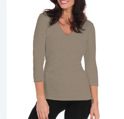 Tees by Tina Women Gray Compression Top  One Size Tina Stephens - Image 1 of 4