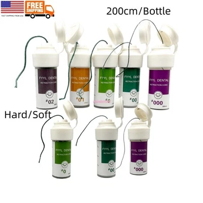 Cabo de retração gengival descartável dental malha algodão linha de goma dura macia - Imagem 1 de 4