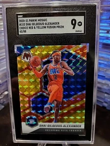 2020-21 Mosaic Shai Gilgeous Alexander Choice Red&Yellow Fusion Prizm SGC MT 9 - Bild 1 von 6