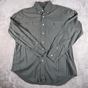 Camisa Polo Ralph Lauren Para Hombres Calce Clásico Cuadros A Cuadros Abotonada Marrón L - Imagen 1 de 8