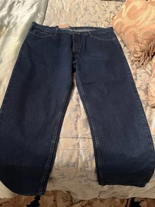 Magellan Herren gerades Bein 42 x 30 blau dunkel gewaschen 5 Taschen klassisch neu mit Etikett Jeans - Bild 1 von 6